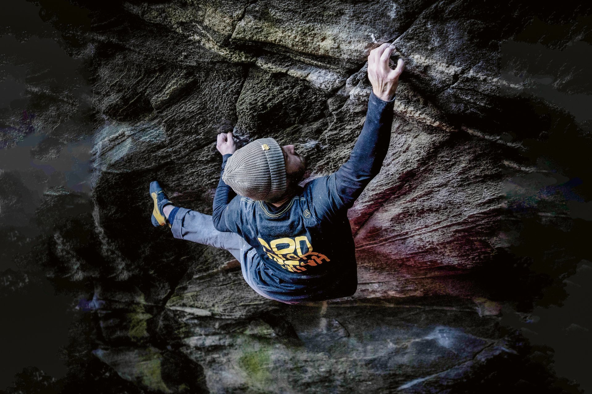 arrampicatore in parete