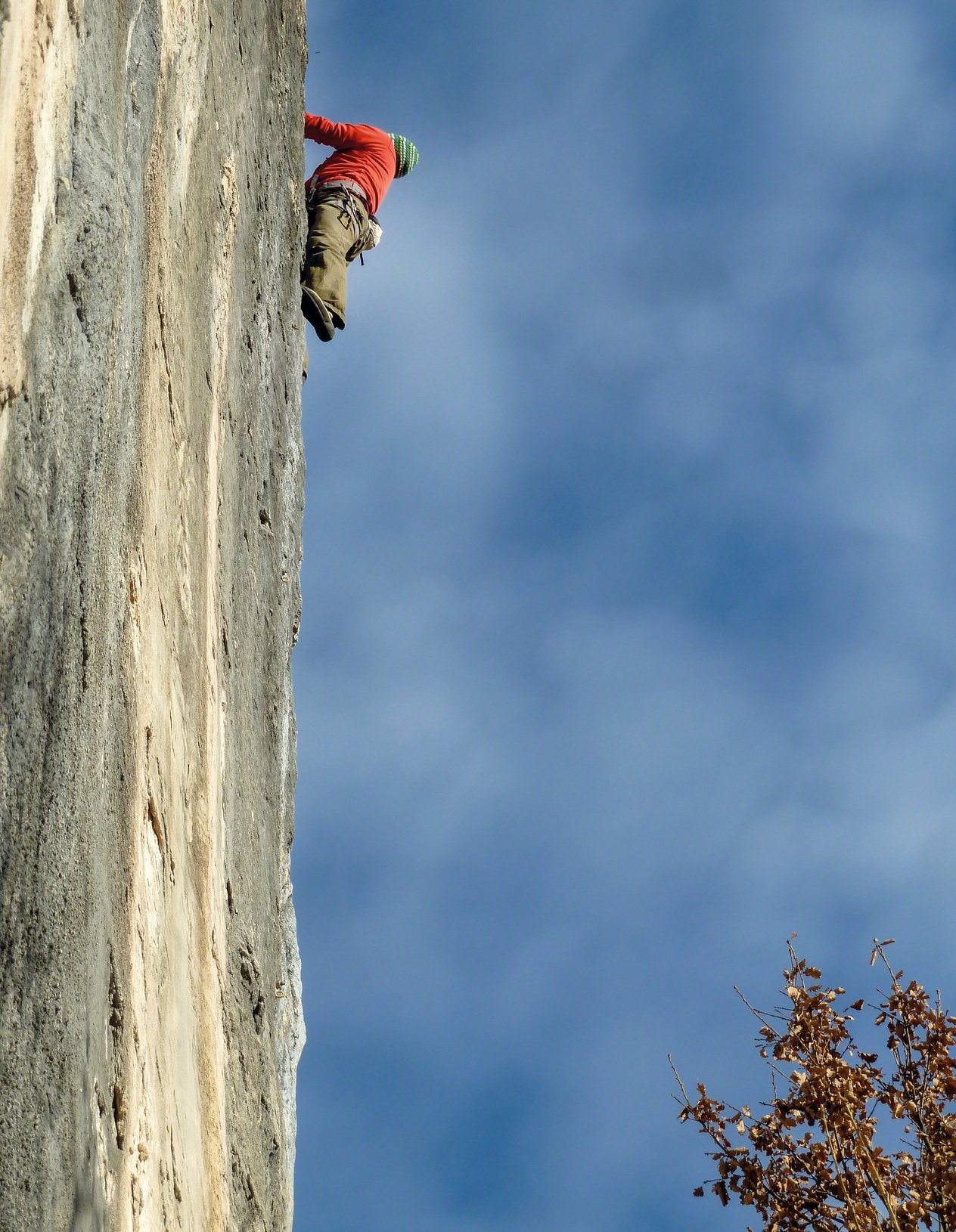 arrampicatore in parete