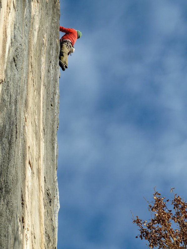 arrampicatore in parete