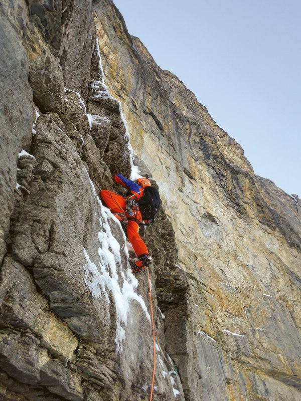 arrampicatore in parete