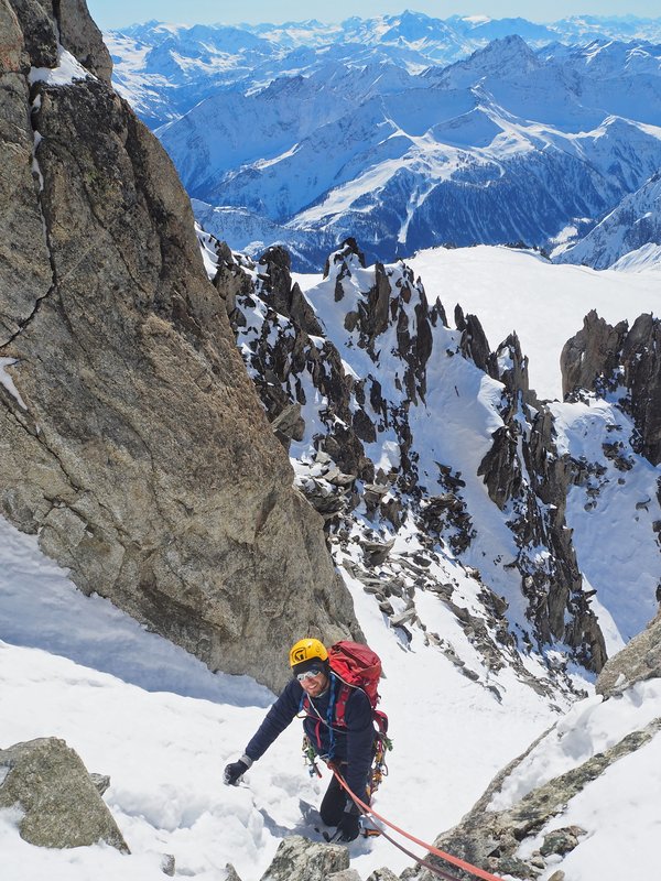 arrampicatore in parete