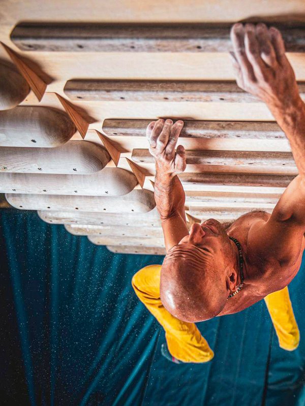 climber in allenamento