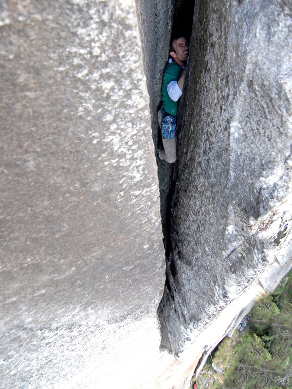 arrampicatore in parete