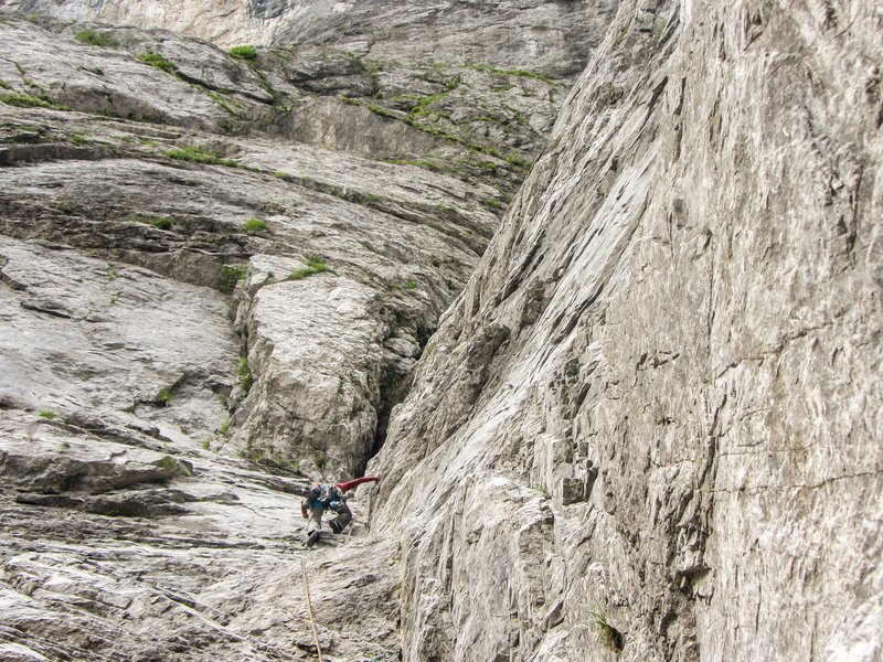 arrampicatore in parete