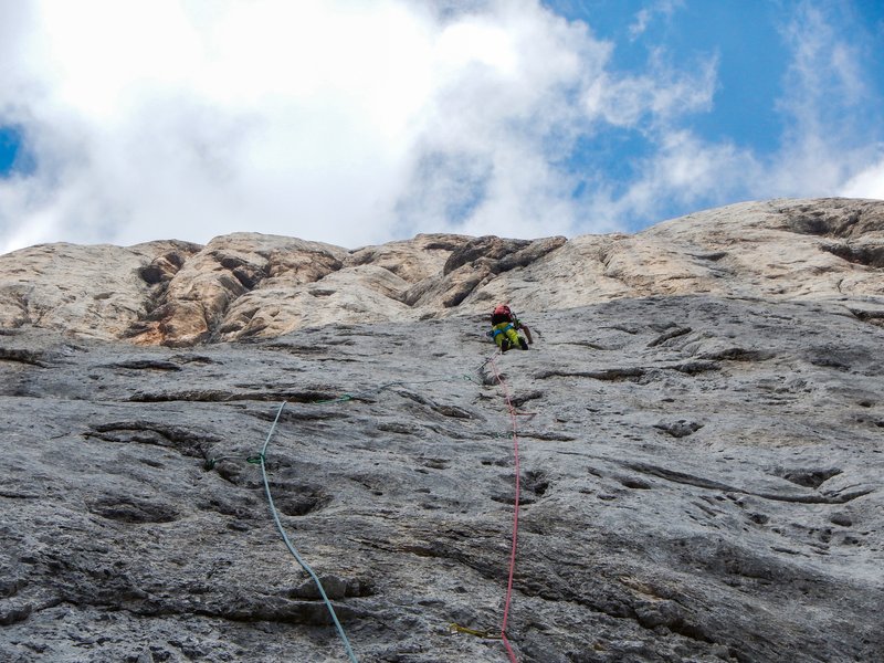 arrampicatore in parete