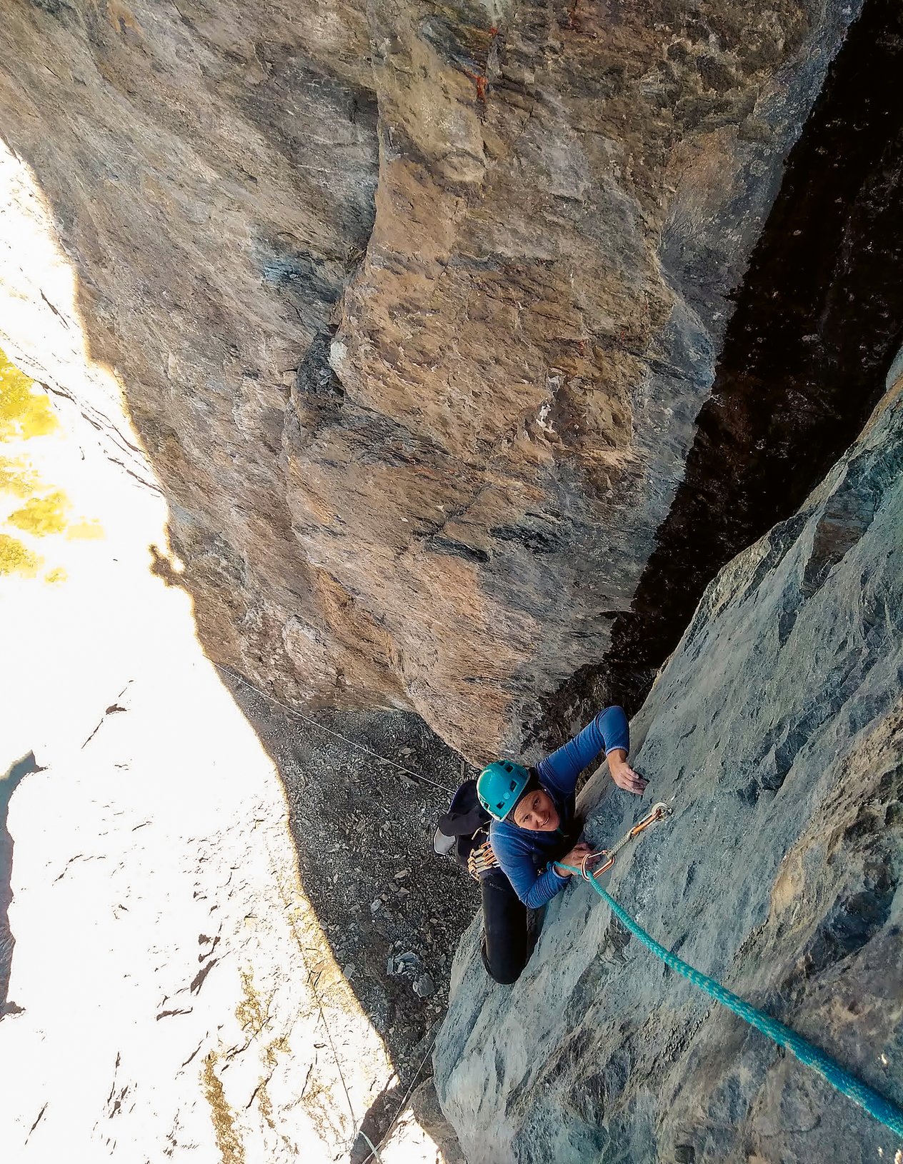 arrampicatore in parete