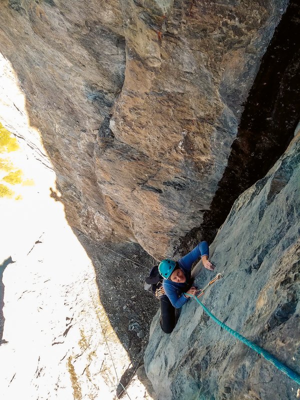 arrampicatore in parete