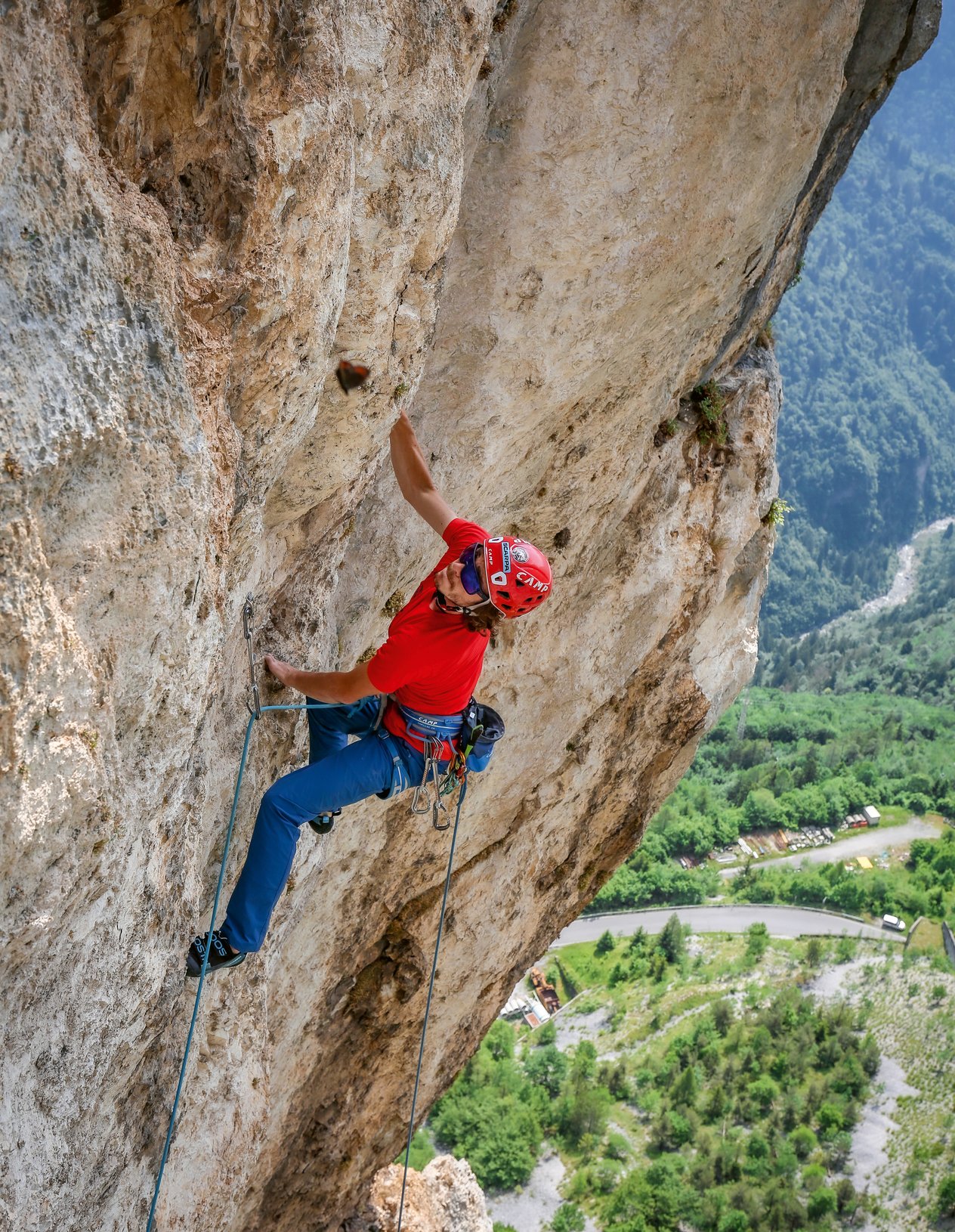 climber in parete