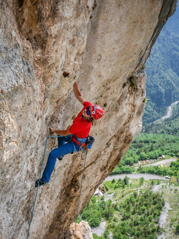 climber in parete