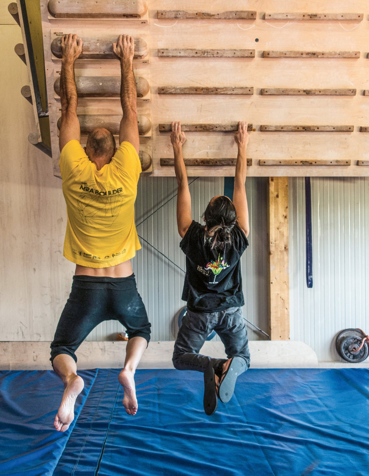 climber in allenamento