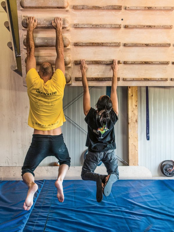 climber in allenamento