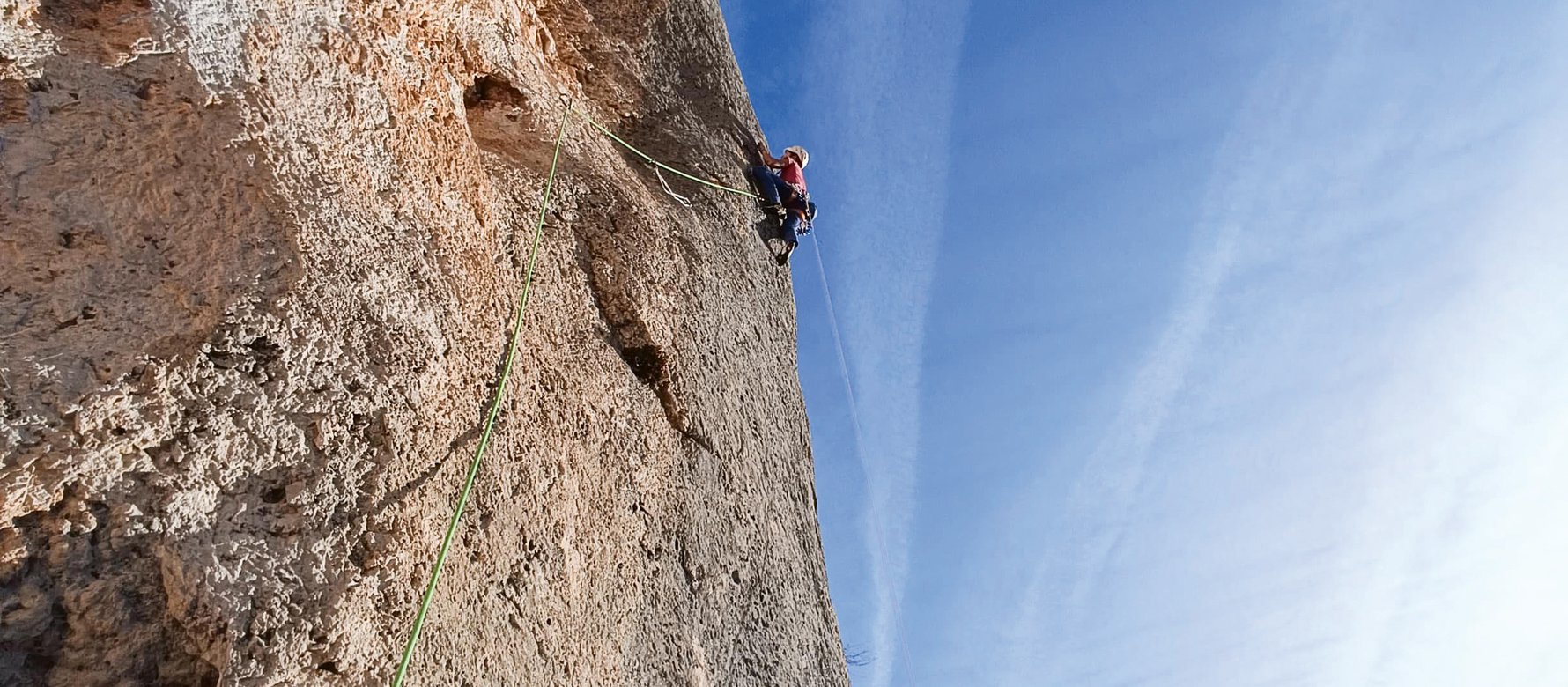 climber in parete