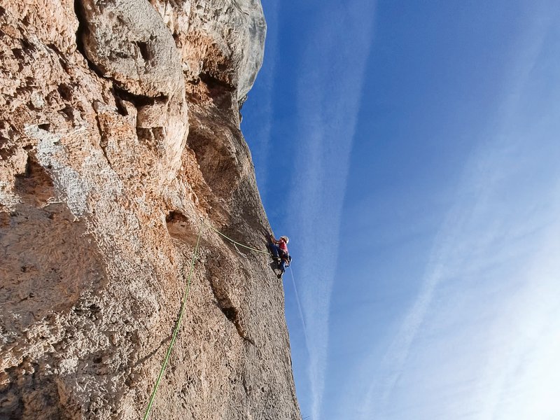 climber in parete