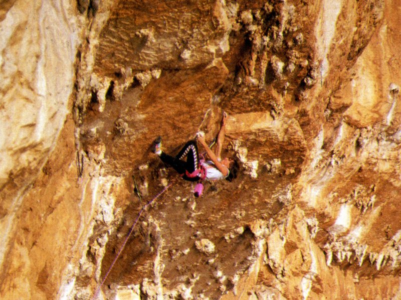 arrampicatore in parete