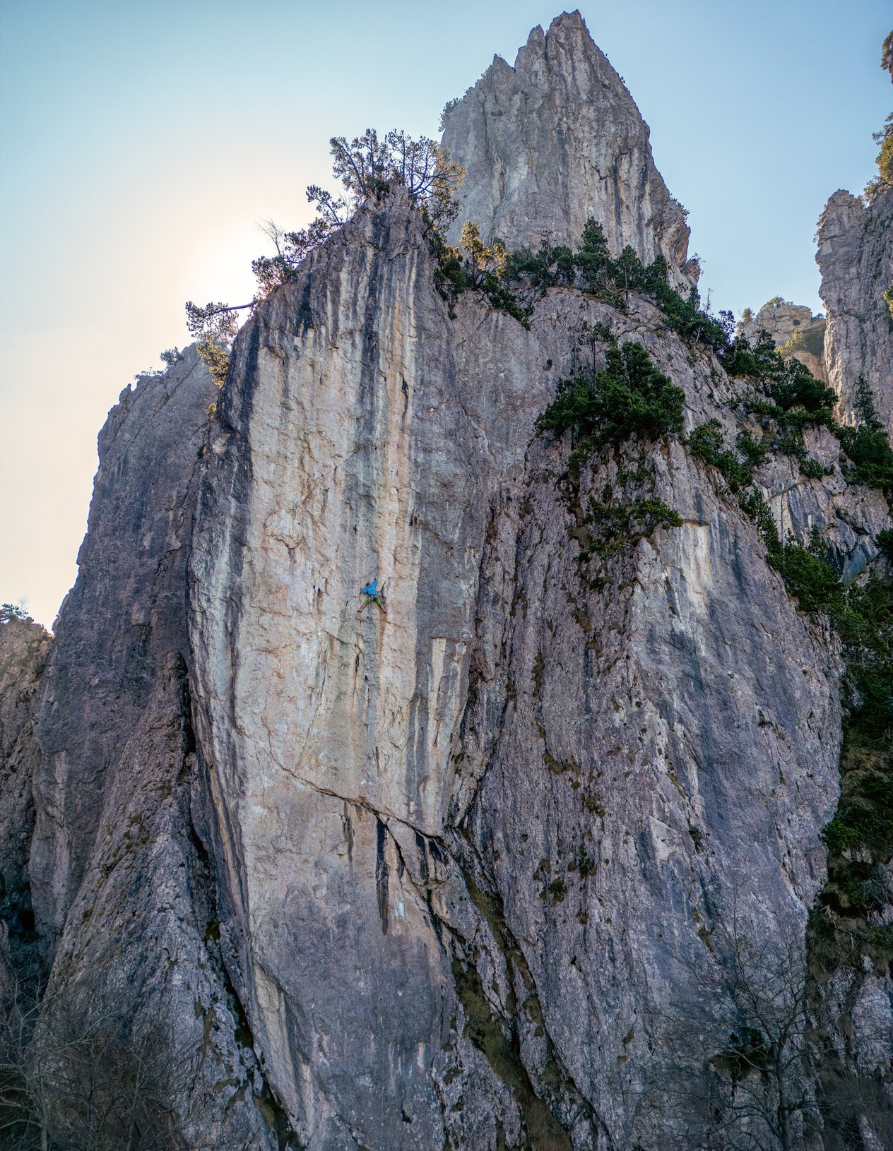 arrampicatore in parete