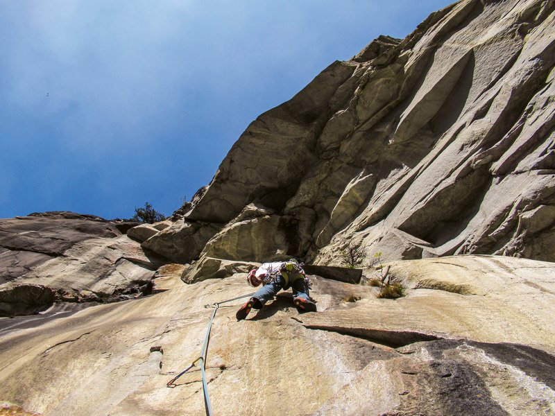 arrampicatore in parete