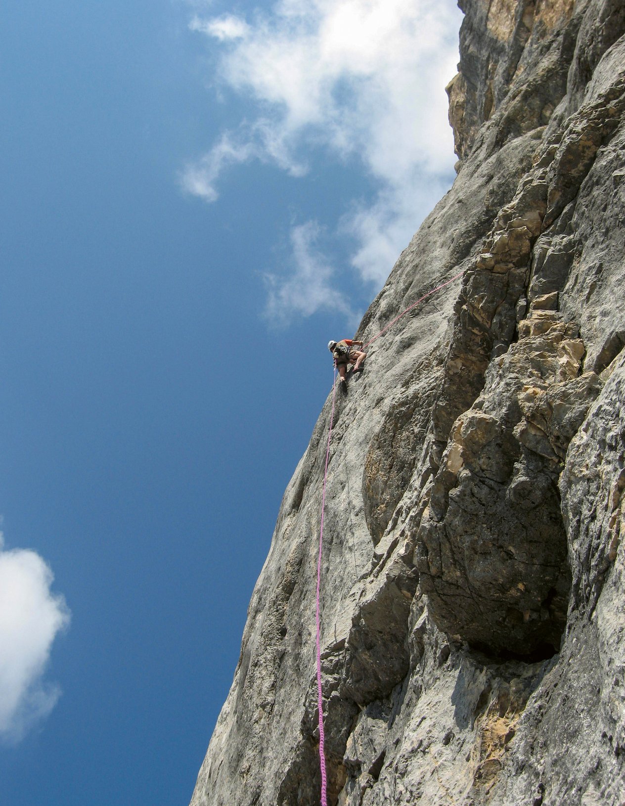 arrampicatore in parete