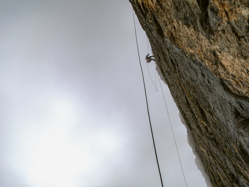 arrampicatore in parete