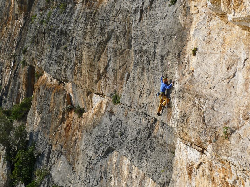 arrampicatore in parete