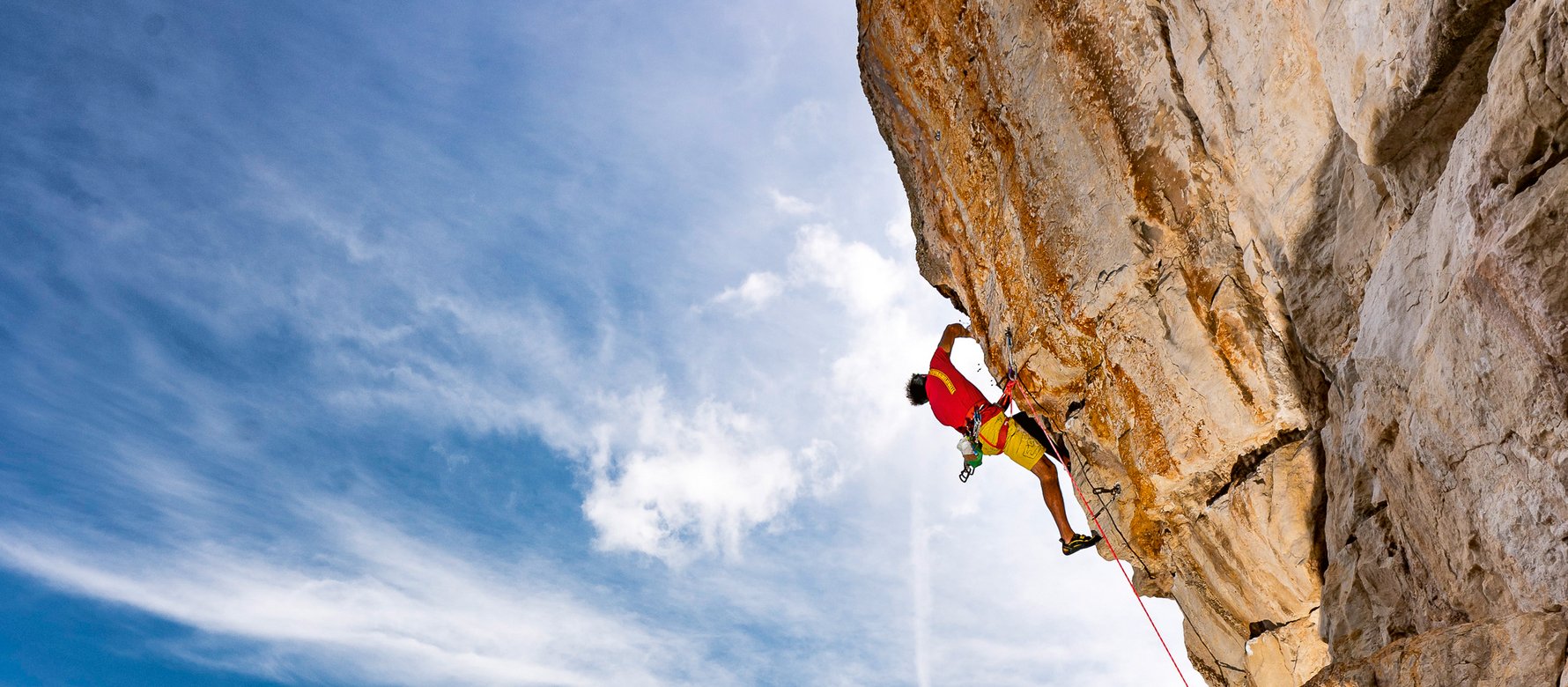 arrampicatore in parete