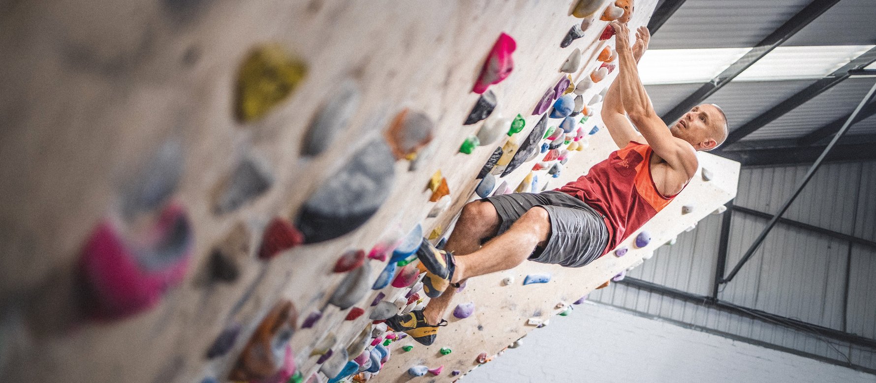 climber in allenamento