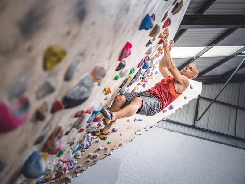 climber in allenamento