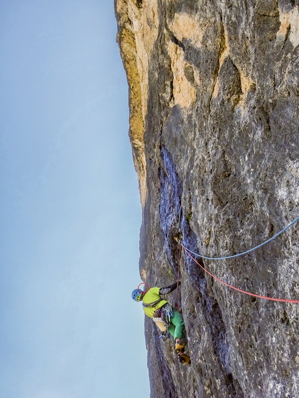 Climber in parete