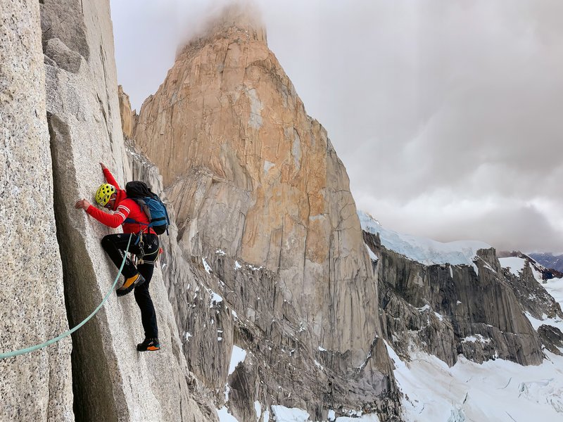 arrampicatore in parete