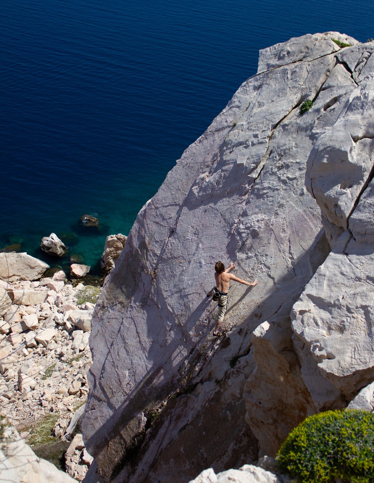arrampicatore in parete