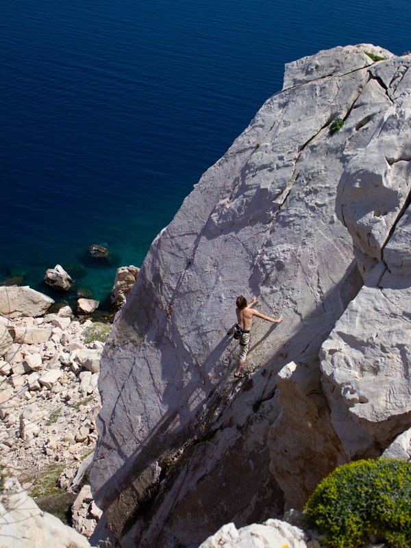 arrampicatore in parete