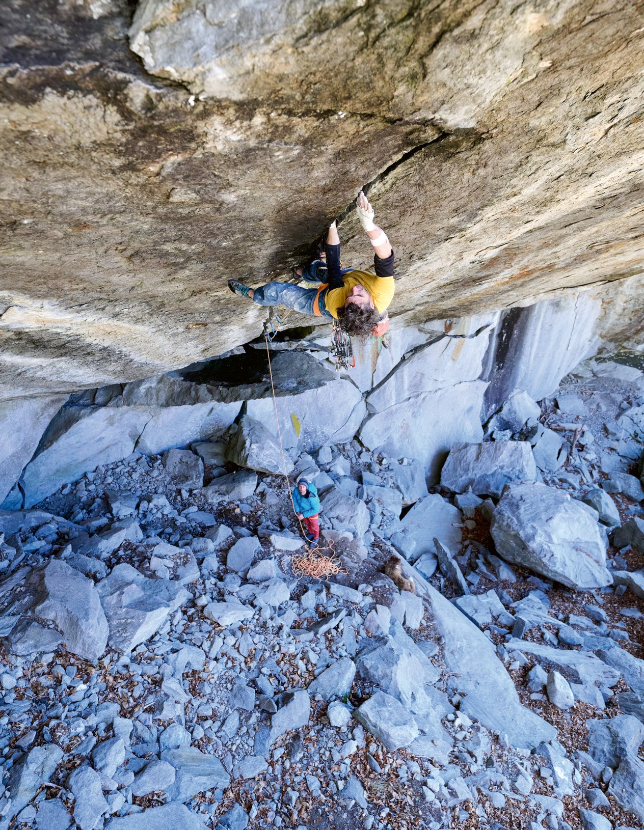 arrampicatore in parete