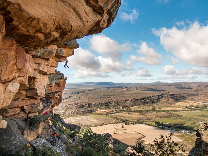 arrampicatrice in parete