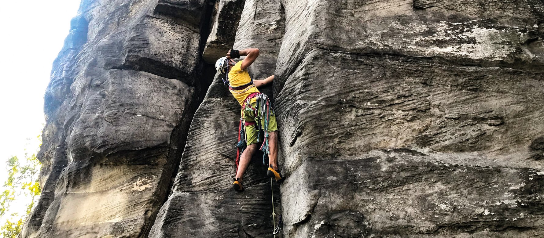 arrampicatore in parete
