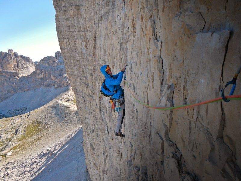 arrampicatore in parete