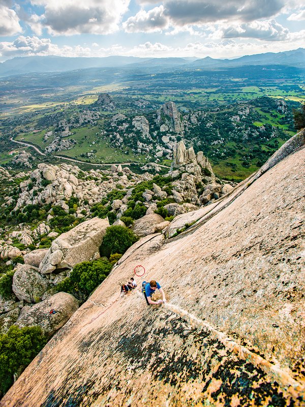 climber in parete