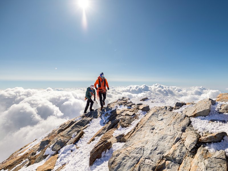 alpinisti in quota