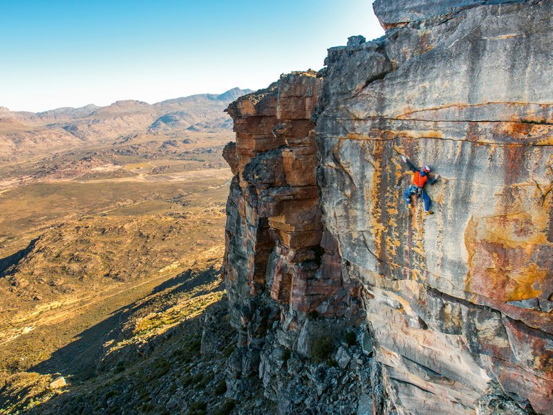 arrampicatore in parete