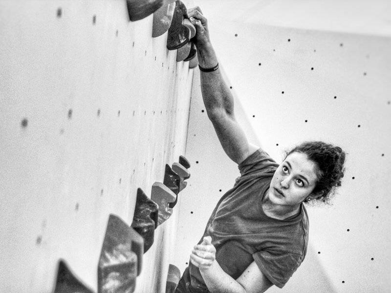 climber in allenamento