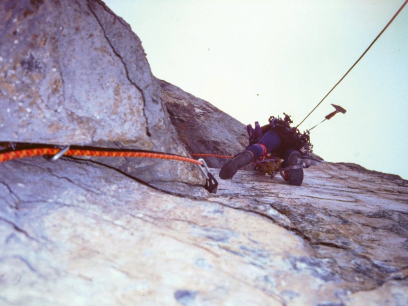 arrampicatore in parete