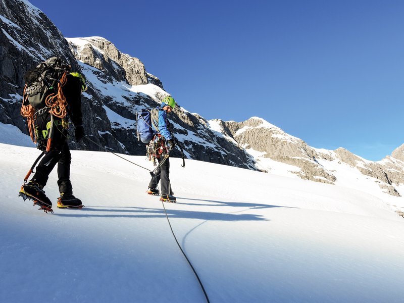 alpinisti in azione