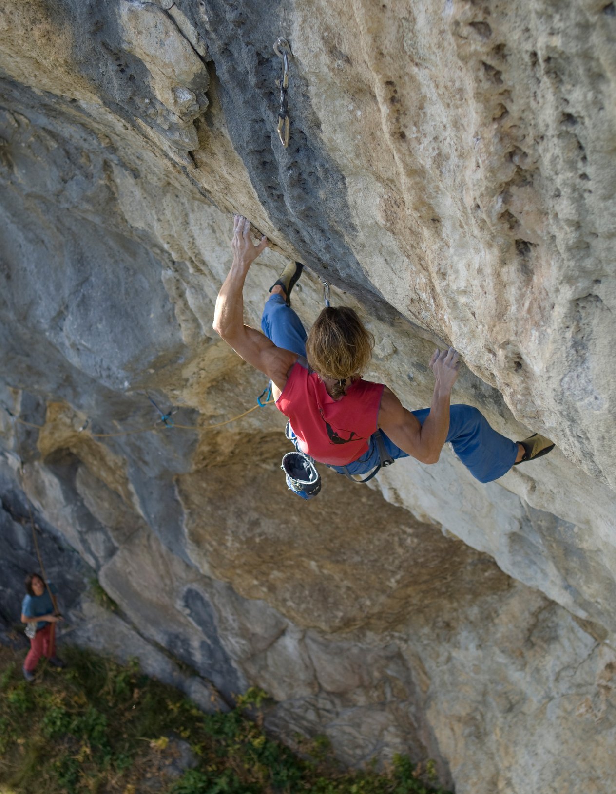 arrampicatore in parete