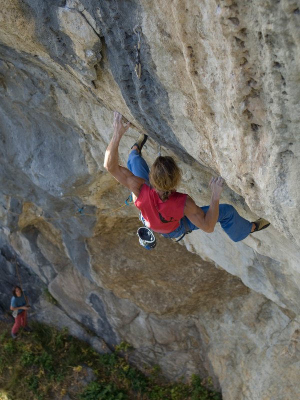 arrampicatore in parete
