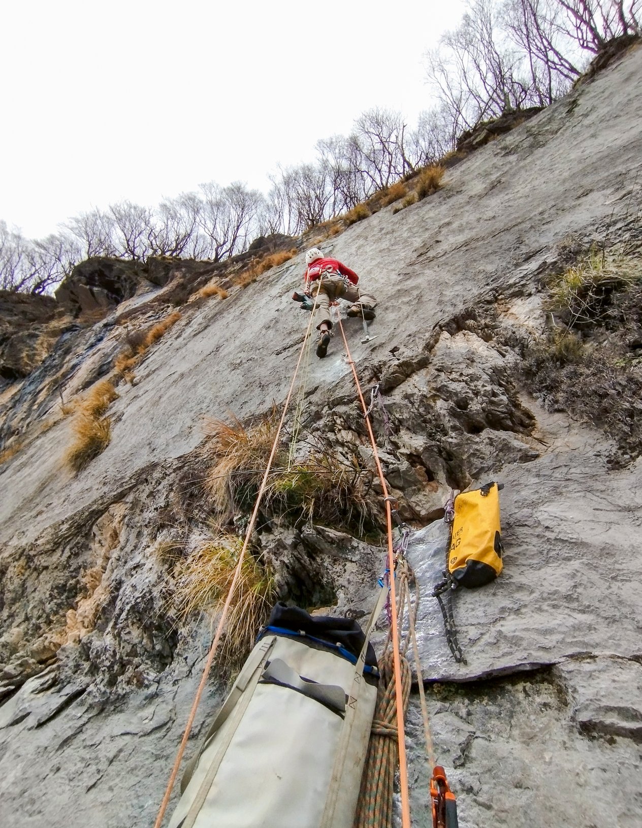 Climber in parete