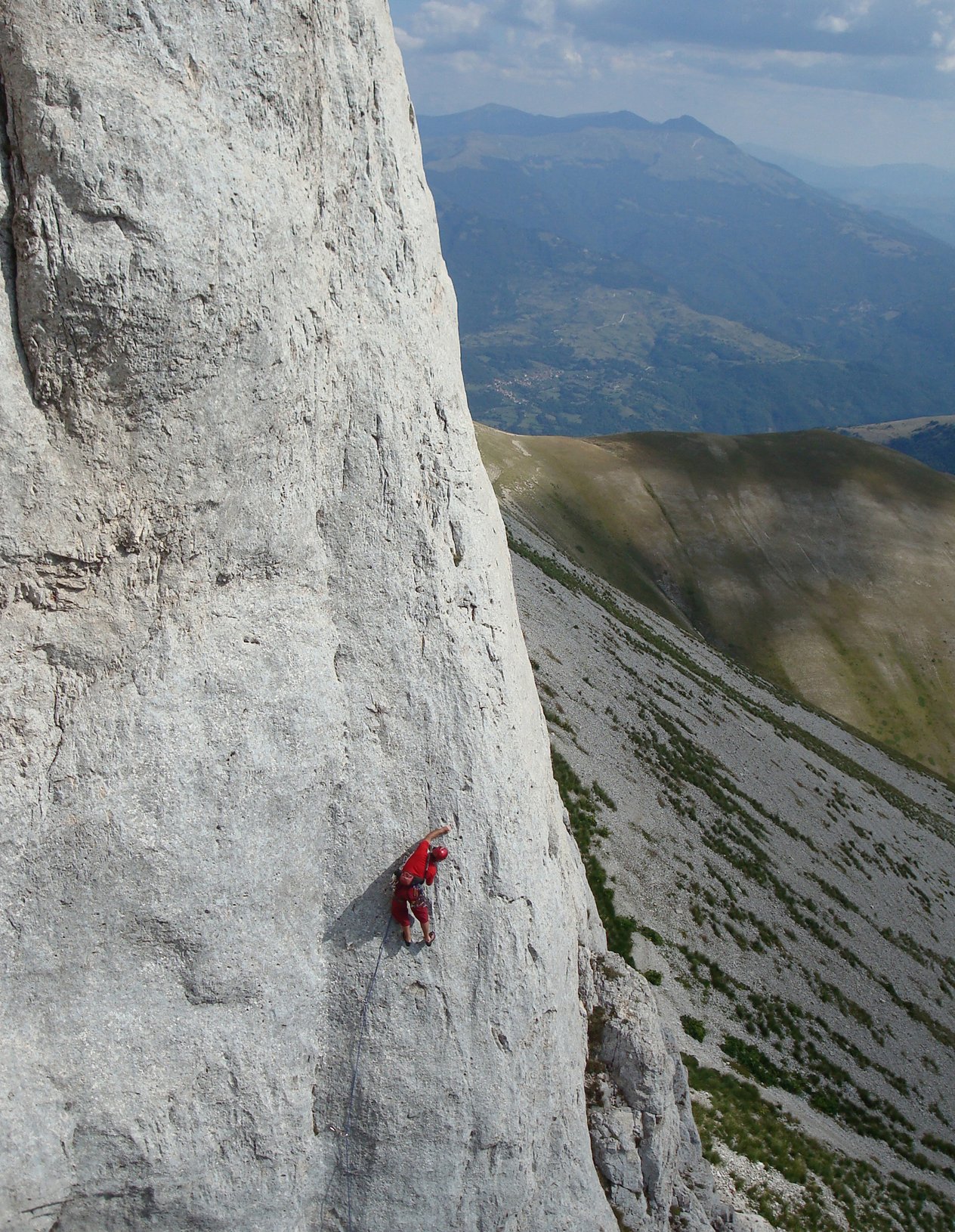 arrampicatore in parete