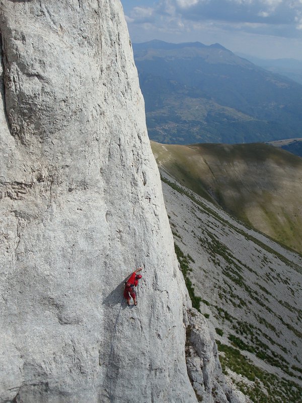 arrampicatore in parete