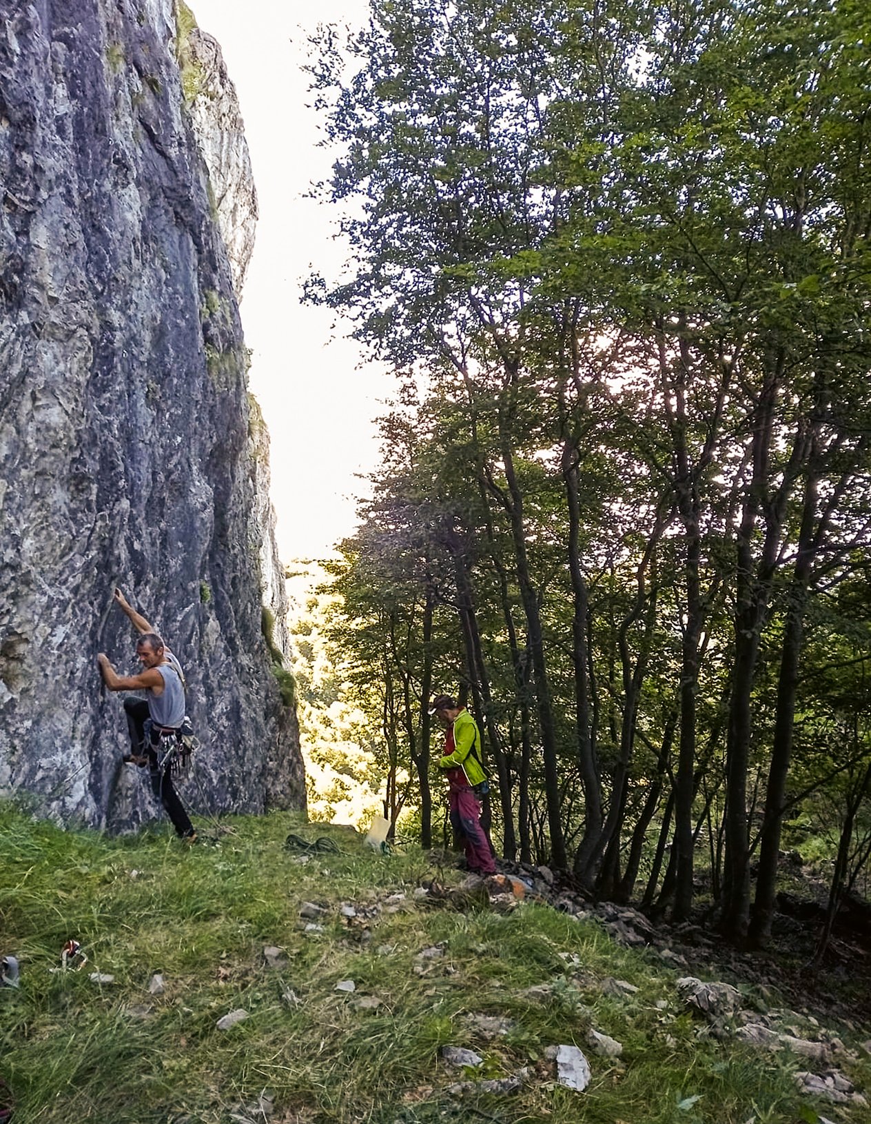 arrampicatore in parete