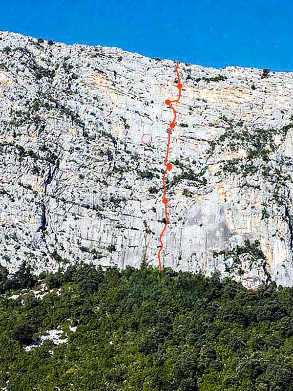 La parete est del Monte Oddeu