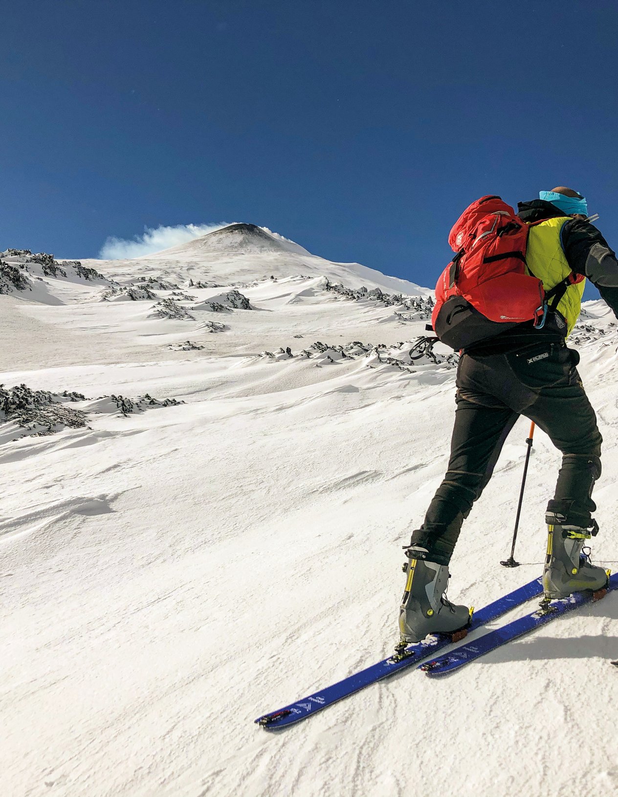 scialpinisti all'alba