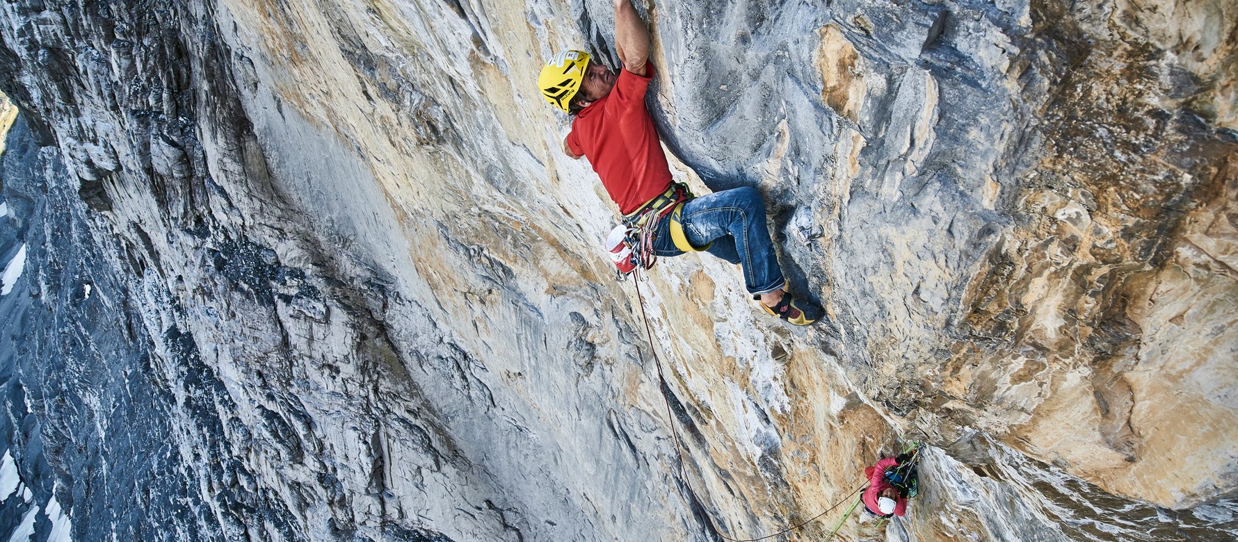 arrampicatore in parete