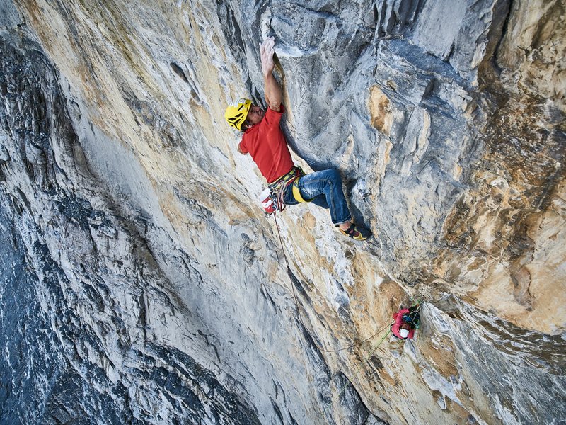arrampicatore in parete